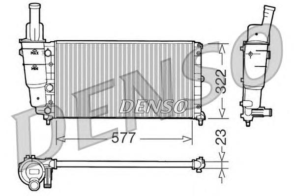 Radiador refrigeración del motor DRM09096 Denso