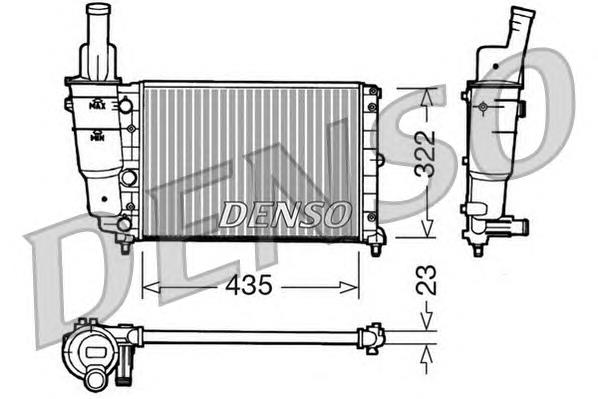 DRM09095 Denso radiador refrigeración del motor