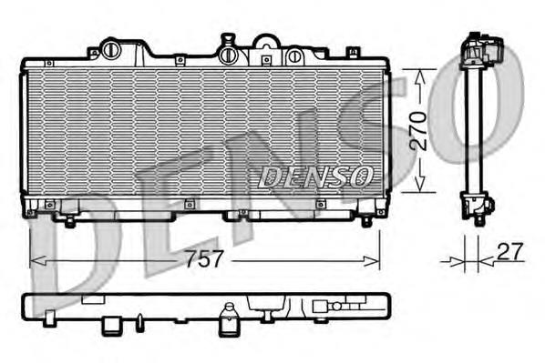 DRM09091 Denso radiador refrigeración del motor