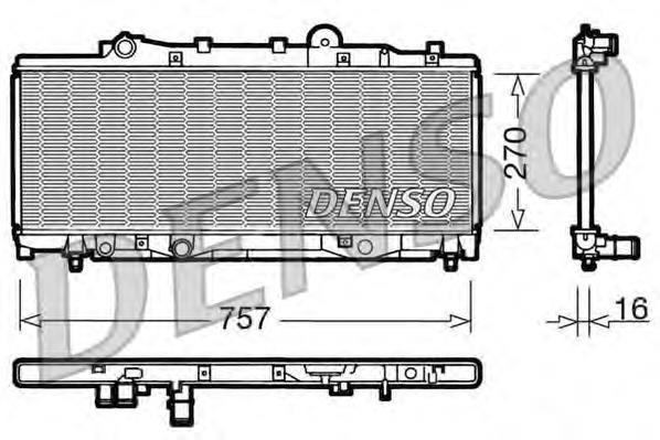 Radiador refrigeración del motor DRM09090 Denso