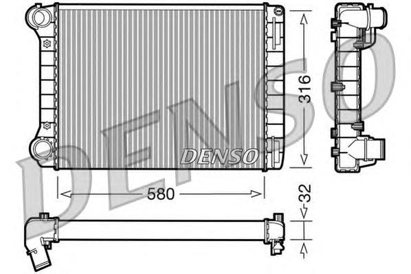 Radiador refrigeración del motor DRM09101 Denso