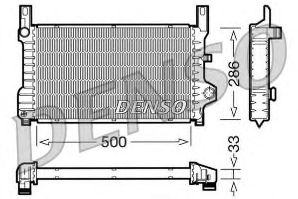 Radiador refrigeración del motor DRM10036 Denso