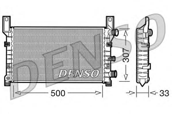 Radiador refrigeración del motor DRM10035 Denso