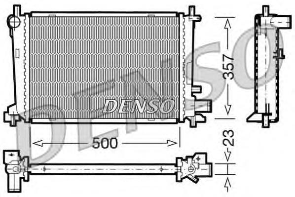 DRM10038 Denso radiador refrigeración del motor