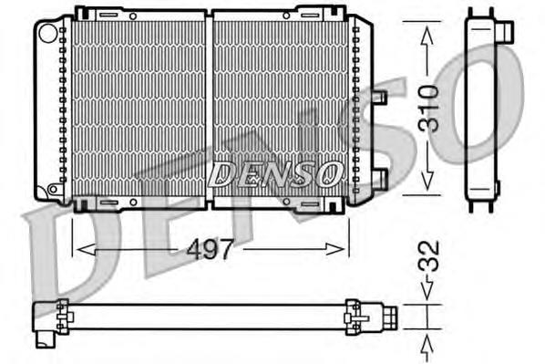 Radiador refrigeración del motor DRM10031 Denso