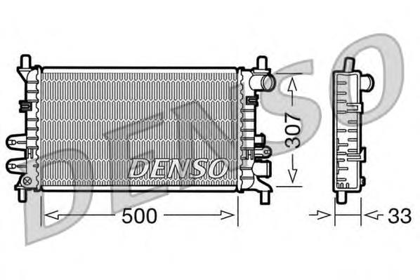 Radiador refrigeración del motor DRM10027 Denso