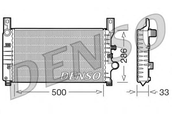 DRM10034 Denso radiador refrigeración del motor