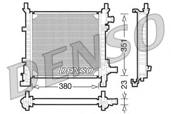 Radiador refrigeración del motor DRM10061 Denso