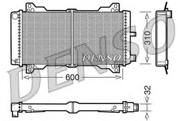 Radiador refrigeración del motor DRM10014 Denso