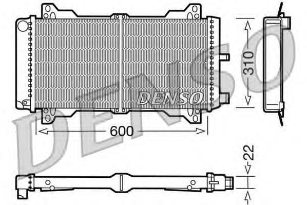 DRM10013 Denso radiador refrigeración del motor