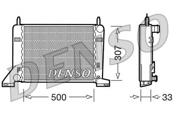 Radiador refrigeración del motor DRM10022 Denso