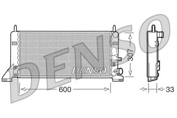Radiador refrigeración del motor DRM10023 Denso