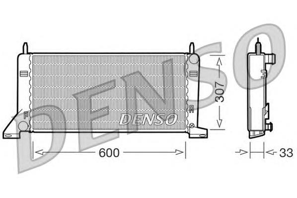 Radiador refrigeración del motor DRM10021 Denso