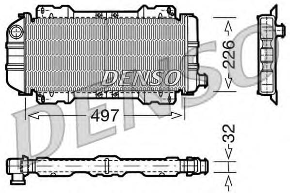 Radiador refrigeración del motor DRM10017 Denso