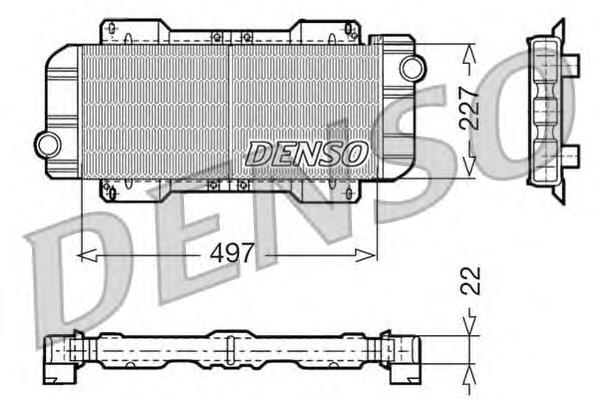 Radiador refrigeración del motor DRM10019 Denso