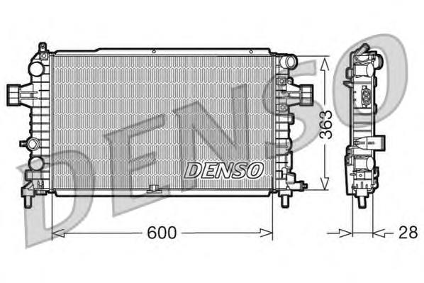 Radiador refrigeración del motor DRM20105 Denso