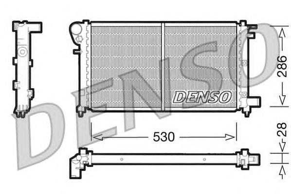 DRM21002 Denso radiador refrigeración del motor