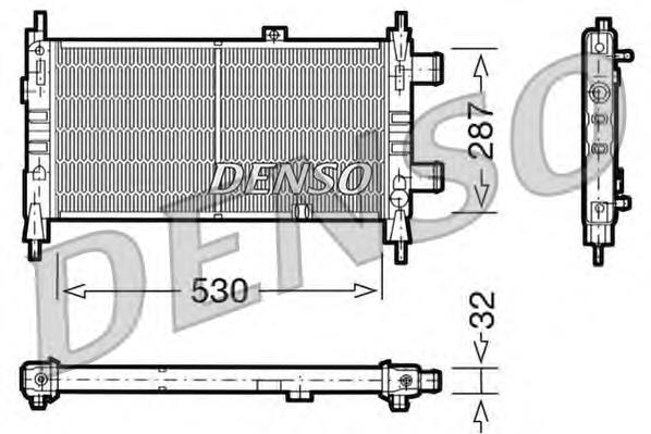 Radiador refrigeración del motor DRM20065 Denso