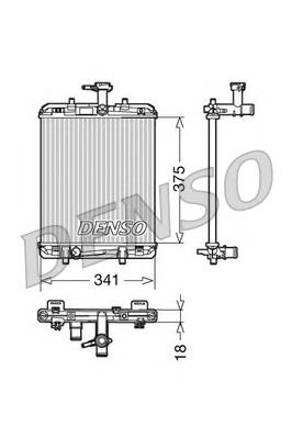 DRM21600 Denso radiador refrigeración del motor