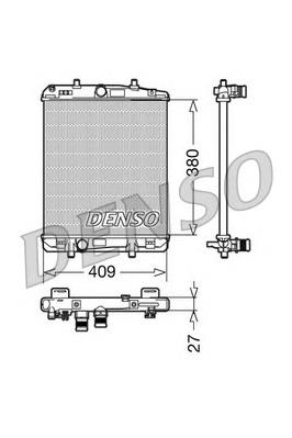 DRM21024 Denso radiador refrigeración del motor