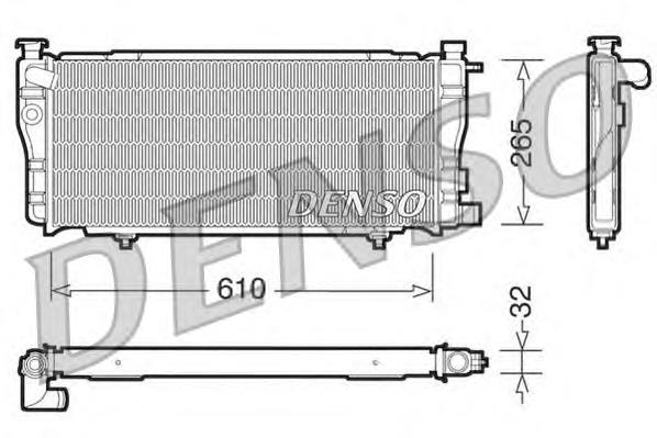 Radiador refrigeración del motor DRM21012 Denso