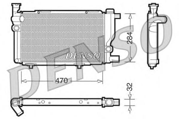 DRM21013 Denso radiador refrigeración del motor