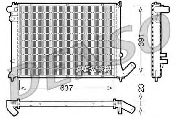 DRM21050 Denso radiador refrigeración del motor