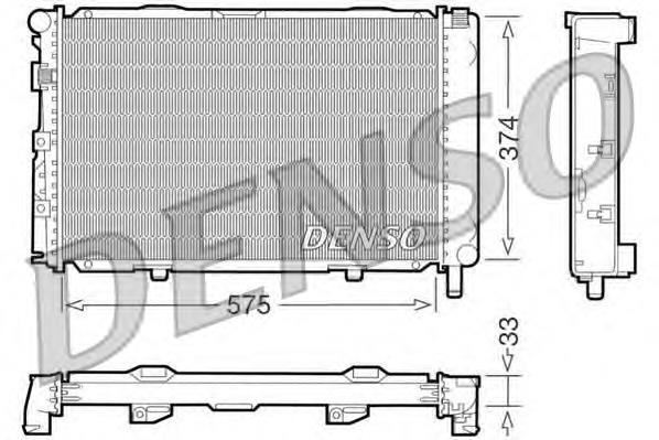 Radiador refrigeración del motor DRM17064 Denso