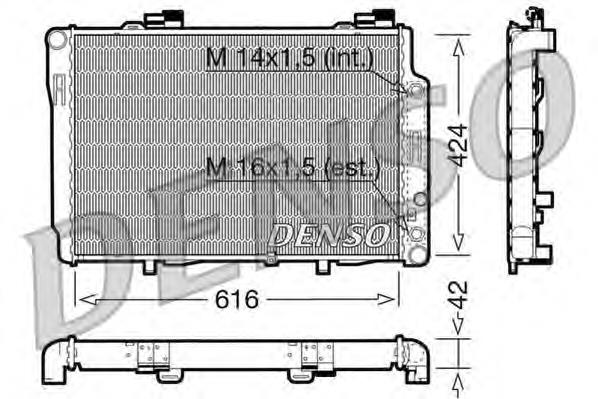 DRM17073 Denso radiador refrigeración del motor