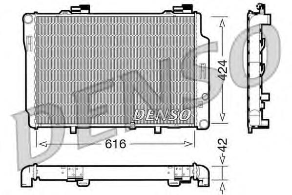 Radiador refrigeración del motor DRM17072 Denso