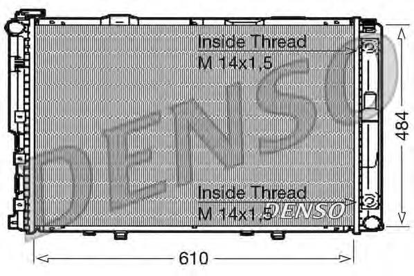 Radiador refrigeración del motor DRM17039 Denso