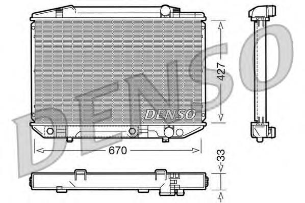 Radiador refrigeración del motor DRM17051 Denso