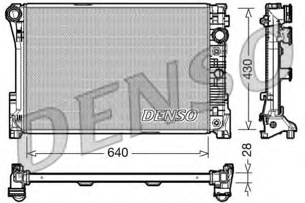 DRM17043 Denso radiador refrigeración del motor