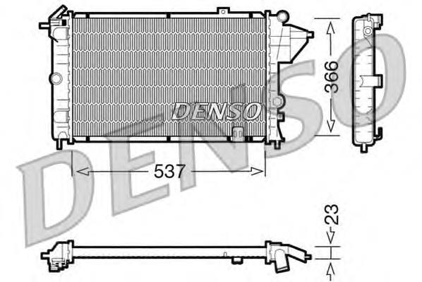 Radiador refrigeración del motor DRM20023 Denso