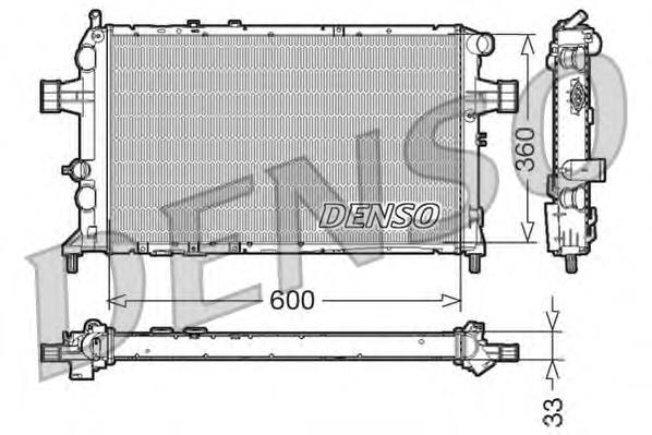 Radiador refrigeración del motor DRM20018 Denso