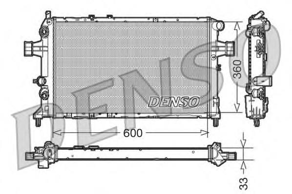 Radiador refrigeración del motor DRM20017 Denso