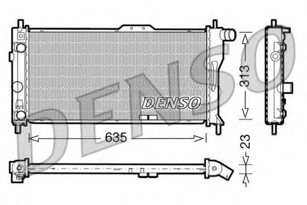 Radiador refrigeración del motor DRM20034 Denso