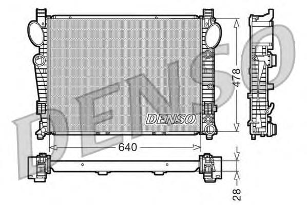 Radiador refrigeración del motor DRM17093 Denso