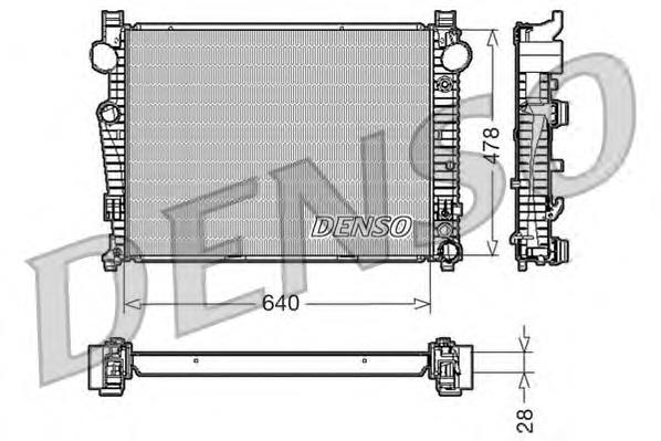 DRM17092 Denso radiador refrigeración del motor