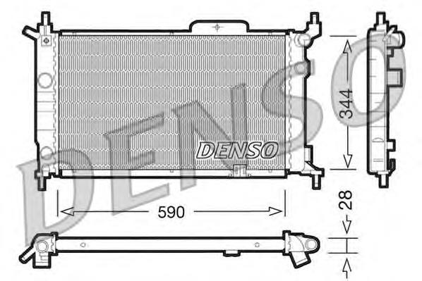 DRM20015 Denso radiador refrigeración del motor