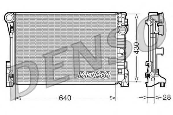 DRM17110 Denso radiador refrigeración del motor