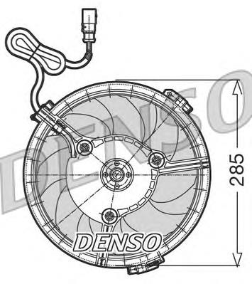 Ventilador (rodete +motor) refrigeración del motor con electromotor completo DER02005 Denso