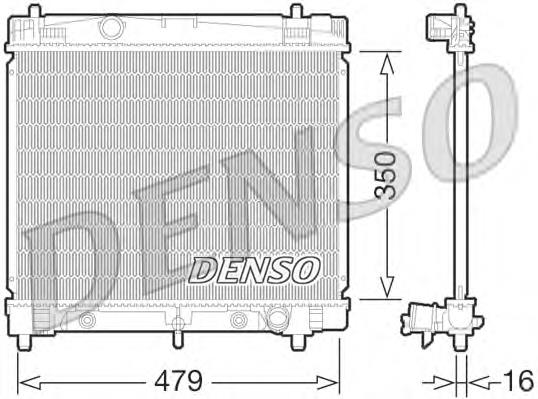 Radiador refrigeración del motor DRM50070 Denso