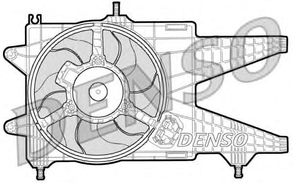 51738696 Fiat/Alfa/Lancia difusor de radiador, ventilador de refrigeración, condensador del aire acondicionado, completo con motor y rodete