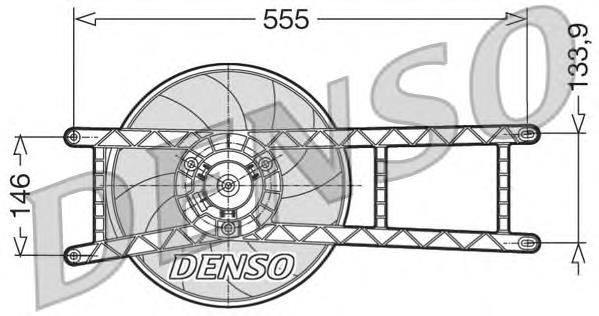 Ventilador (rodete +motor) refrigeración del motor con electromotor completo DER09017 Denso