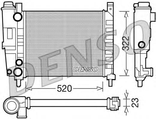Radiador refrigeración del motor DRM09144 Denso