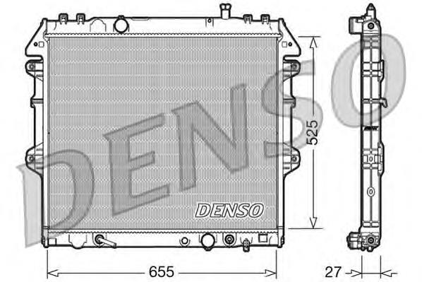 Radiador refrigeración del motor DRM50045 Denso