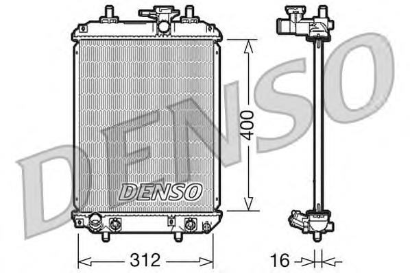 Radiador refrigeración del motor DRM50050 Denso