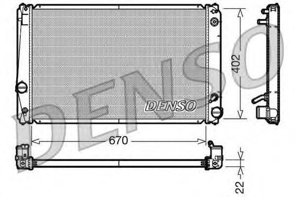 Radiador refrigeración del motor DRM50052 Denso