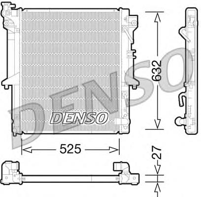 Radiador refrigeración del motor DRM45035 Denso